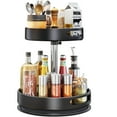 IFCOW Lazy Susans Organizer 2 Tier Metal Steel, Turntable Height