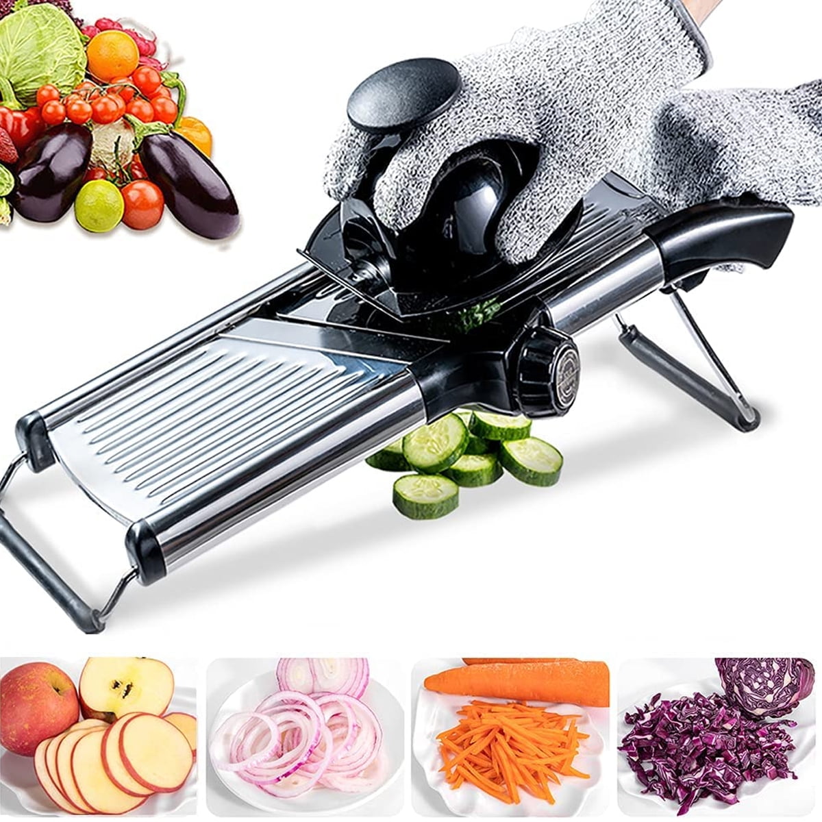 IFCOW Mandoline Food Slicer, Adjustable Stainless Steel Vegetable