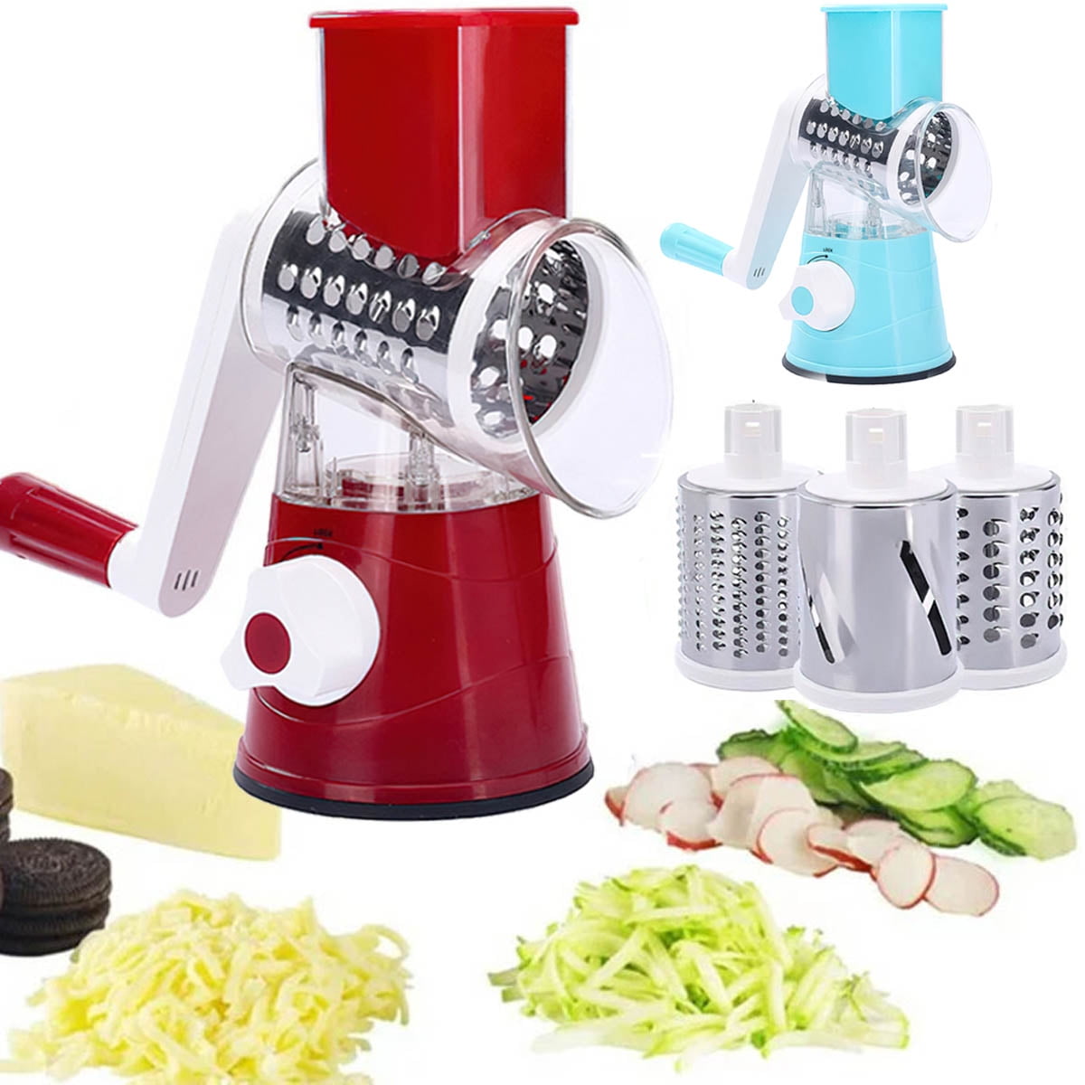 IFCOW Rotary Cheese Grater Mandoline Food Slicer Vegetable Chopper
