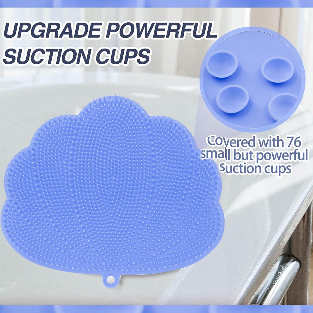 IFCOW Silicone Back and Foot Scrubber for Shower.Easy Clean Body