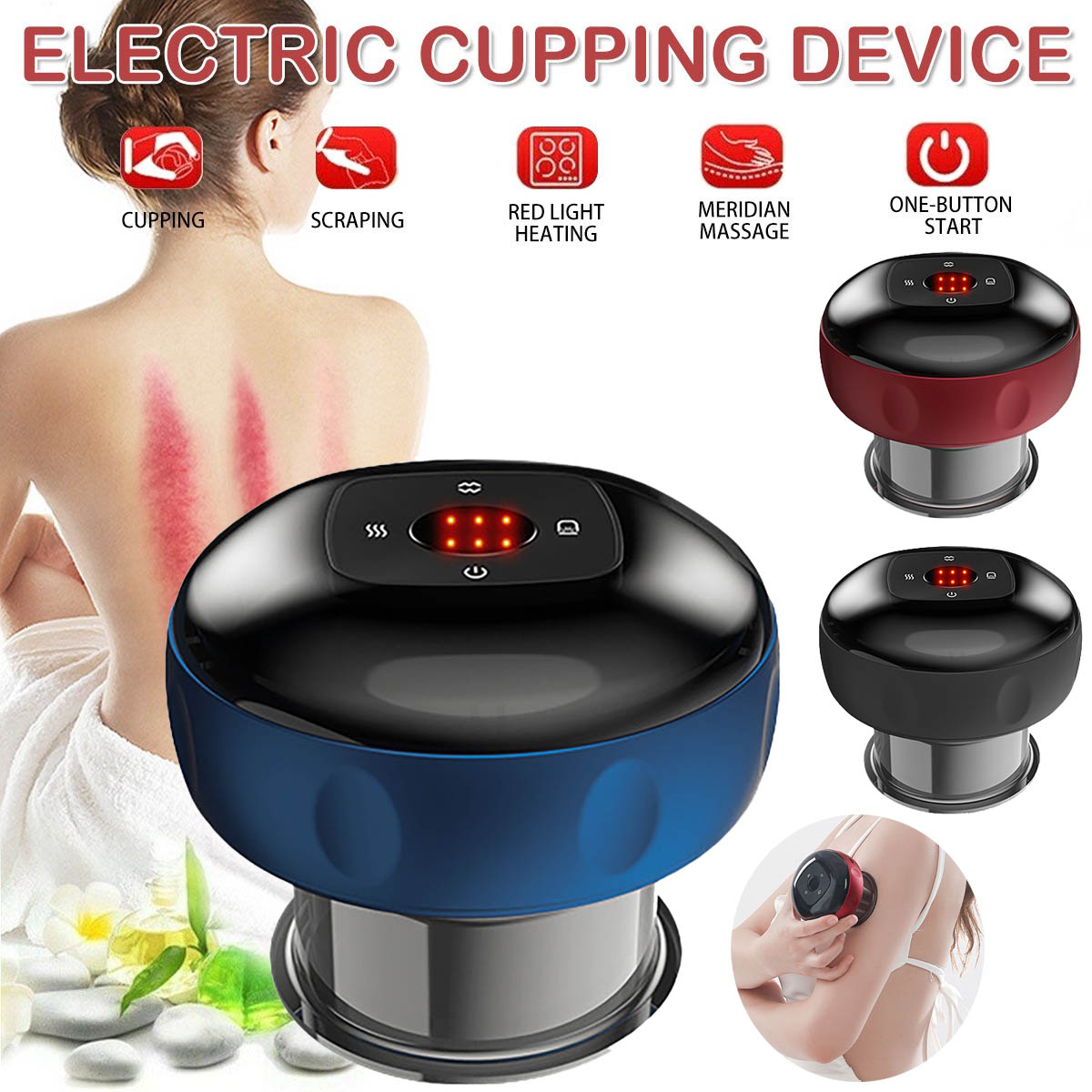 IFCOW Smart Dynamic Cupping Therapy Set,Cellulite Massager 3 in 1
