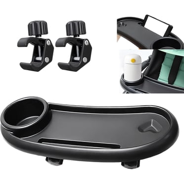 Fafeicy Universal Stroller Snack Tray With Cup Holder - ABS Organizer For Snacks, Drinks & Toys