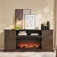 thumbnail image 1 of IFGET 80" Fluted Fireplace TV Stand with 36" Electric Fireplace, Modern Entertainment Center with Drawers and Adjustable Shelves for Living Room, 1 of 7