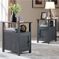thumbnail image 1 of IFGET Farmhouse Nightstand Set of 2 with Barn Door, 1 of 6