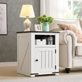 thumbnail image 1 of IFGET Farmhouse Nightstand with Storage Shelves, SideTables with USB for Living Room Bedroom, 1 of 6