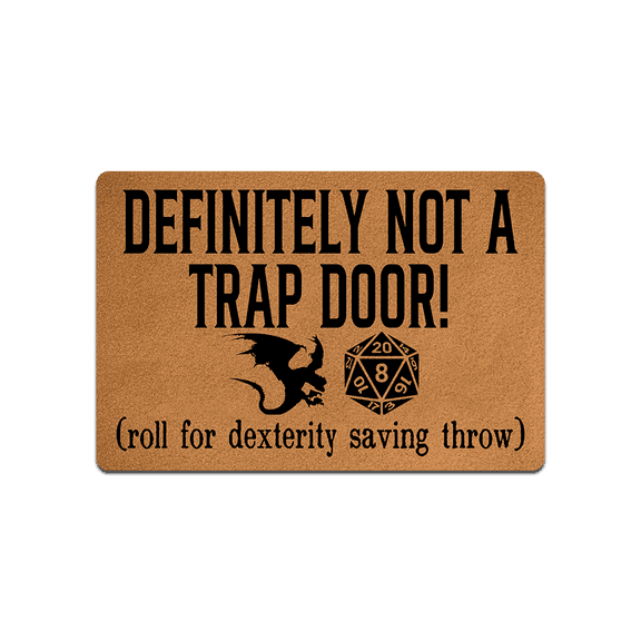 IFHUH Definitely Not A Trap Door Doormat Roll for Initiative Doormat Home and Office Decorative Indoor/Outdoor/Kitchen Mat Non-Slip Rubber 30"(L) by 18"(W)