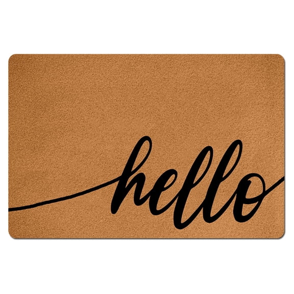 IFHUH Hello Doormat Home and Office Decorative Indoor/Outdoor/Kitchen Mat Non-Slip Rubber 23.6"(L) by 15.7"(W)