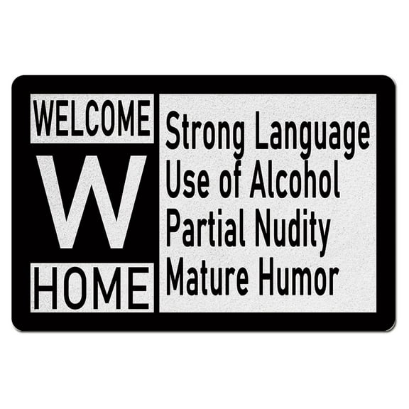 IFHUH Mature Rating Doormat Home and Office Decorative Indoor/Outdoor/Kitchen Mat Non-Slip Rubber 30"(L) by 18"(W)