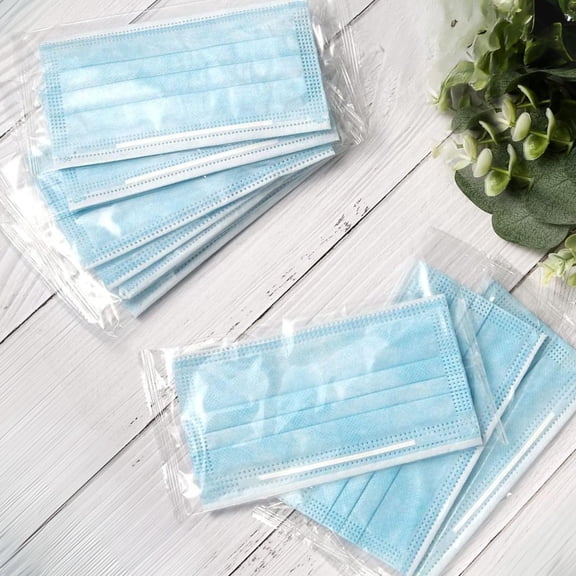 IFLY Smart Premium Disposable Blue Face Mask Individually Wrapped - Soft on Skin - 100 Pack of 3-Ply Masks Facial Cover$$Tools & Hardware Other