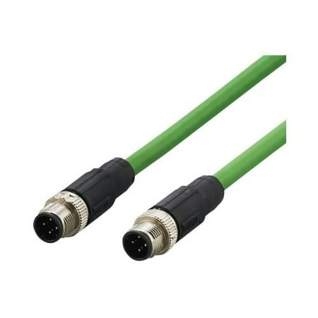 IFM EFECTOR E21138, Cordset, Str M12 M 4p to Str M12 M 4p, 4wire 2m, PVC, green