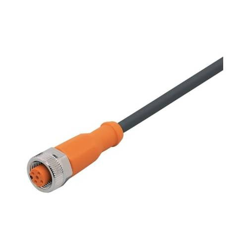 IFM EFECTOR EVC072, Single Ended Cordset, Str M12 F 5pos to Pigtail, 5 wire 10 m, PUR Black, EVC Series