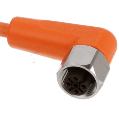 IFM EFECTOR EVT005, Cordset, R/A M12 Female 5pos to Cut End, 4wire 10m, PVC Orange, EVT Series