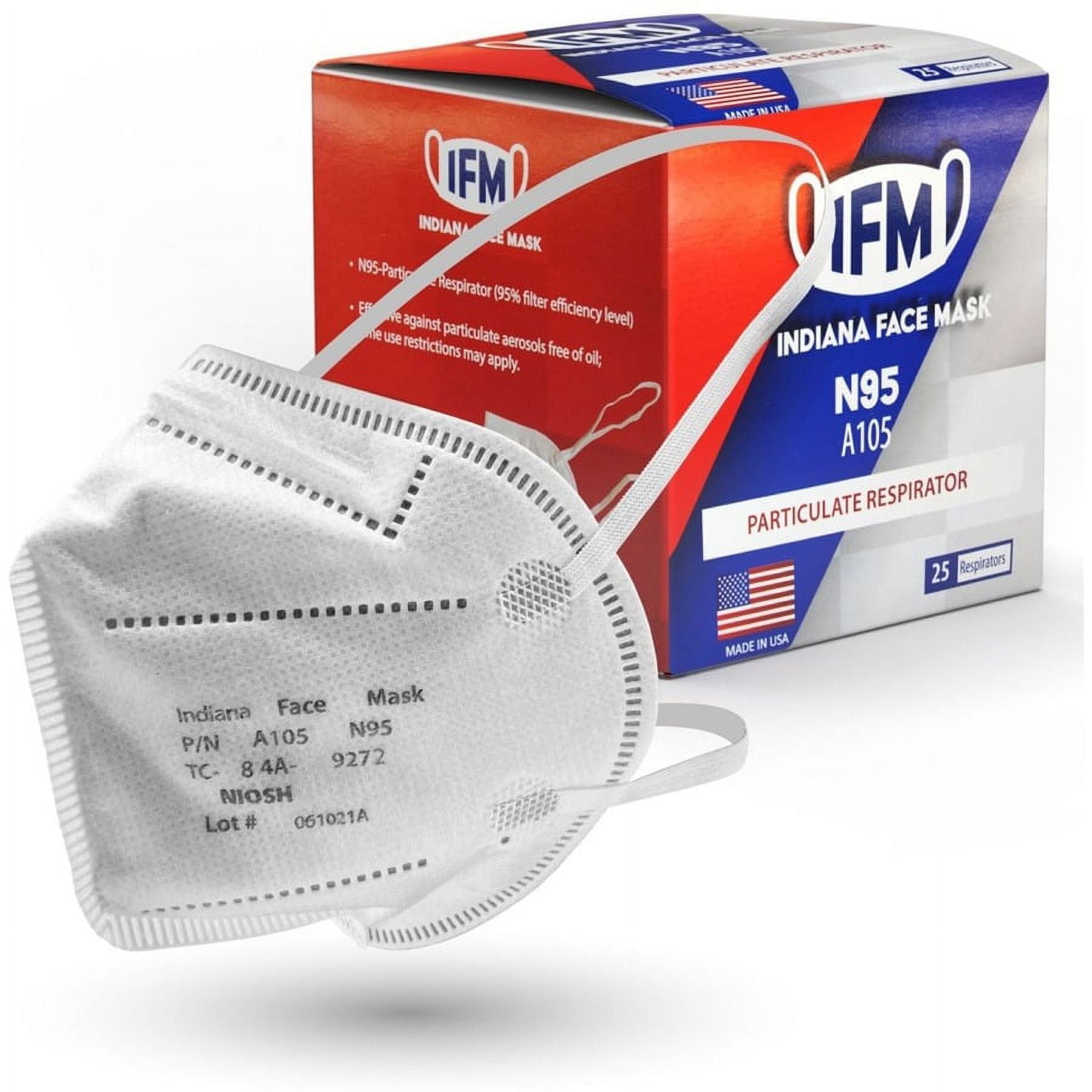 IFM V3GATE Indiana Face Mask N95 Respirators for Face 5layered, Adjustable