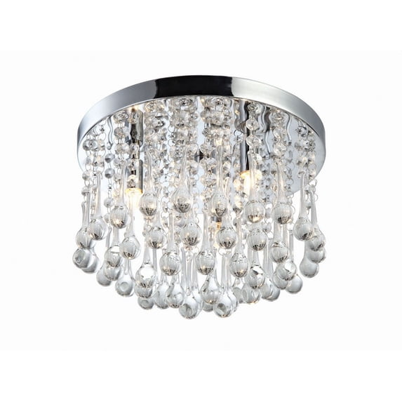 IFM237B12CH9-Canarm Inc-Daya - 3 Light Flush Mount-8.5 Inches Tall and 11.75 Inches Wide-Chrome Finish