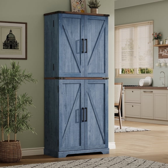 IFMUST 72" Pantry Cabinet Kitchen Food Storage Cabinet Kitchen Larder Cupboard For Kitchen Restaurant Living Room Bathroom