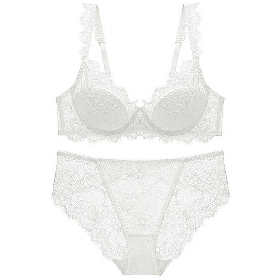 IFNND Bras for Women,Thin Sponge Transparent Bra With Large Chest And Small Lace Women's SexyGather And Lift For Breathability Lingerie Bra Set Women Cotton Ultra Soft Cup