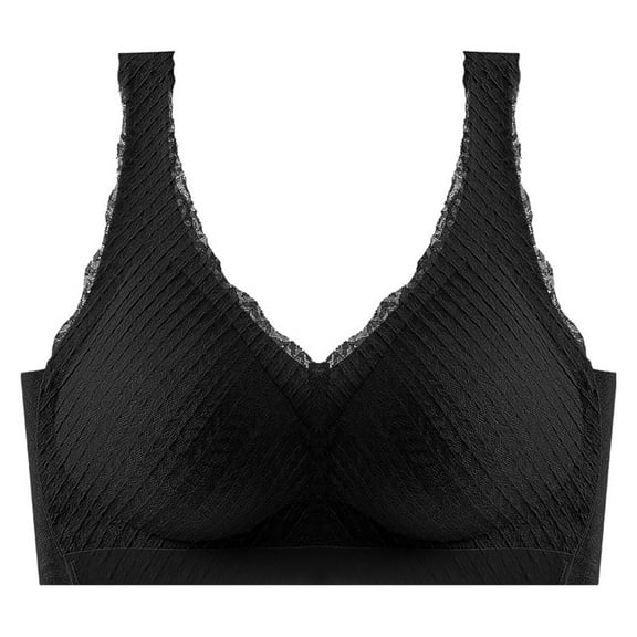 IFNND Push Up Bra for Women Lace Wireless Plain Lace Wire Free Light Padded No Wire bra No Underwire Full Coverage Everyday Bras