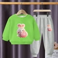 thumbnail image 1 of IFNND Toddler Baby Boy Girl Clothes Rabbit Clothes For Boys Printed Long Sleeve Sweatshirt Tops + Pants 2Pcs Solid Clothes Set, 1 of 3