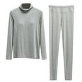 thumbnail image 1 of IFNND Women's Thermal Underwear Turtleneck Base Layer Skiing Winter Warm Top & Bottom, 1 of 2