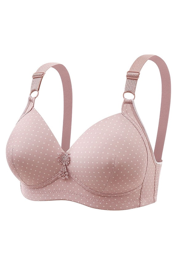 Womens Plus Size Bra Front Button Bra Woman's Fashion Comfortable Breastplate Lace Breathable Bra Underwear No Rims Comfortable and Convenient, No Underwire