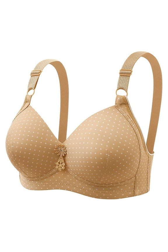 Womens Plus Size Bra Front Button Bra Woman's Fashion Comfortable Breastplate Lace Breathable Bra Underwear No Rims Comfortable and Convenient, No Underwire