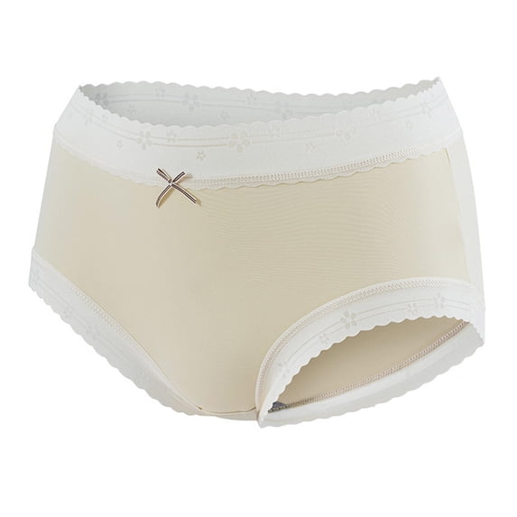IFNWSV 100% Cotton Underwear Women Breathable Soft Solid Color Bikini Panties for Everyday Wear Khaki L