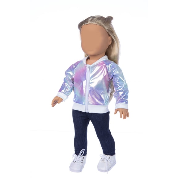 IFNWSV 18 Inch Doll Clothes Casual Outfit Hooded Coat and Pant Set for Real Life Dolls Basics Clothing Set Reborn Doll Accessories No Doll and No Shoes