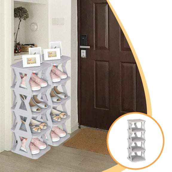 IFNWSV 4-layer Large Capacity Tall Shoe Rack Shoe Cabinet Storage for Shelf Cloest Room Entryway