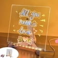 thumbnail image 2 of Acrylic Dry Erase LED Board–Clear Lighted Doodle Board– Rewritable Glow Easel Digital Chore Board–Children's Note Board–Acrylic Message Board With Stand–Lumino Writing Tablet 2 of 12
