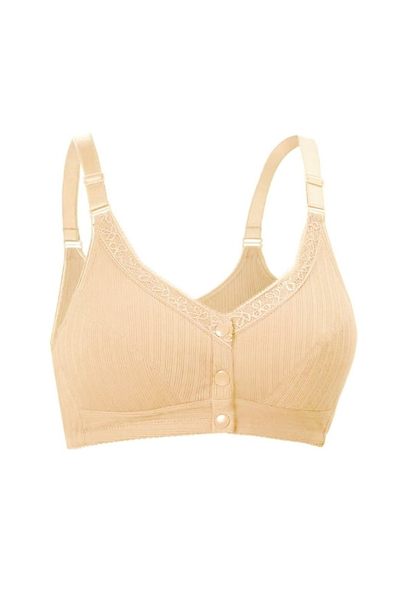 Backless Push Up Bra for Women, Seamless U Back Strapless Bra, Adhesive Comfort T-Shirt Bra in Nude