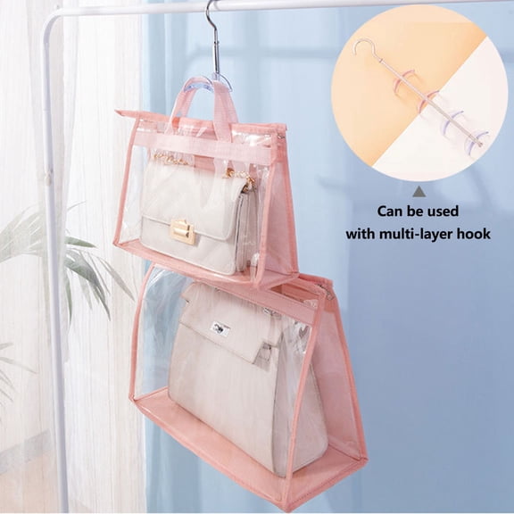 IFNWSV Bag Wardrobe Hanging Bag Storage Bag PVC Transparent Leather Bag Protection Storage Hanging Bag,4.13x12.59in