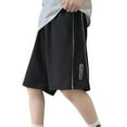 thumbnail image 1 of IFNWSV Boys Summer Essential Cargo Shorts Kids Clothing Summer Solid Color Thin Style Sports and Shorts Wearing Pants Outside Cropped Pants Black 11 Years, 1 of 7