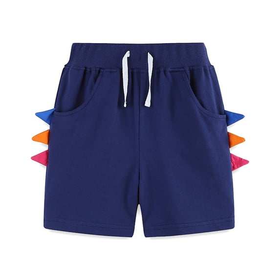 IFNWSV Boys Summer Shorts Camouflage Print Elastic Waist Drawstring Cotton Cargo Casual Trousers Blue 6 Years