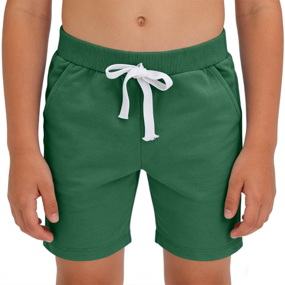 IFNWSV Boys Summer Shorts Kids Solid Color Sporty Shorts with Elastic Waist for Kids Army Green 2-3 Years