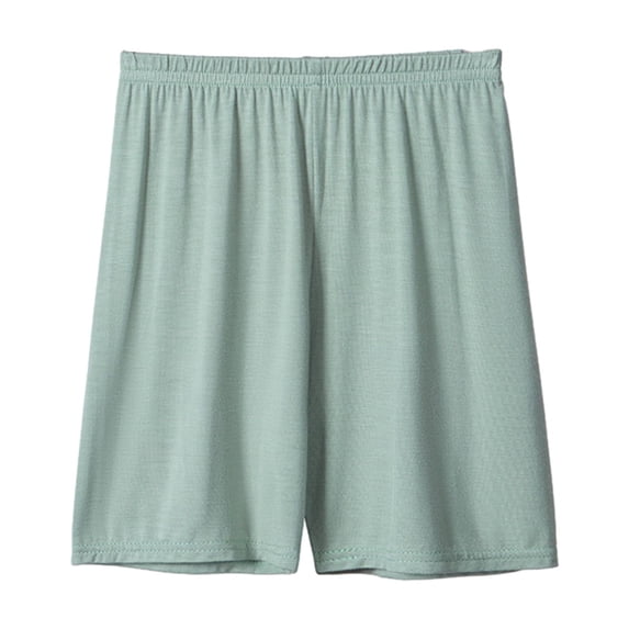 IFNWSV Boys Summer Shorts Solid Color Modal Cotton Blend Elastic Waist Loose Fit Casual Quarter Pants Green 16-18 Years