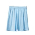thumbnail image 1 of IFNWSV Boys Summer Shorts Solid Color Modal Cotton Blend Elastic Waist Loose Fit Casual Quarter Pants Light Blue 10-12 Years, 1 of 7