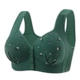 thumbnail image 1 of IFNWSV Bralettes for Women Front Closure Push Up Breathable Seamless No Underwire Daily Comfort Light Support Bra Green 46D, 1 of 2