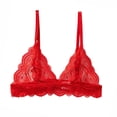 thumbnail image 1 of IFNWSV Bralettes for Women Lace Triangle Cup Lightweight Breathable Seamless Soft Support Everyday Comfort Bra Red S, 1 of 5