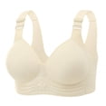 thumbnail image 1 of IFNWSV Bras for Women No Underwire Plus Size Comfort Breathable Push Up Thin Smooth Tank Daily Bra Beige 38BC, 1 of 6