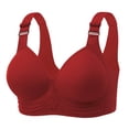 thumbnail image 1 of IFNWSV Bras for Women No Underwire Plus Size Comfort Breathable Push Up Thin Smooth Tank Daily Bra Red 48D, 1 of 2