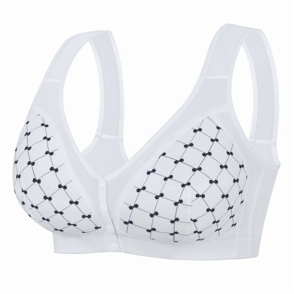 IFNWSV Bras for Women No Underwire Plus Size Wide Straps Full Coverage F Cup Tank Style Comfort Bra White L