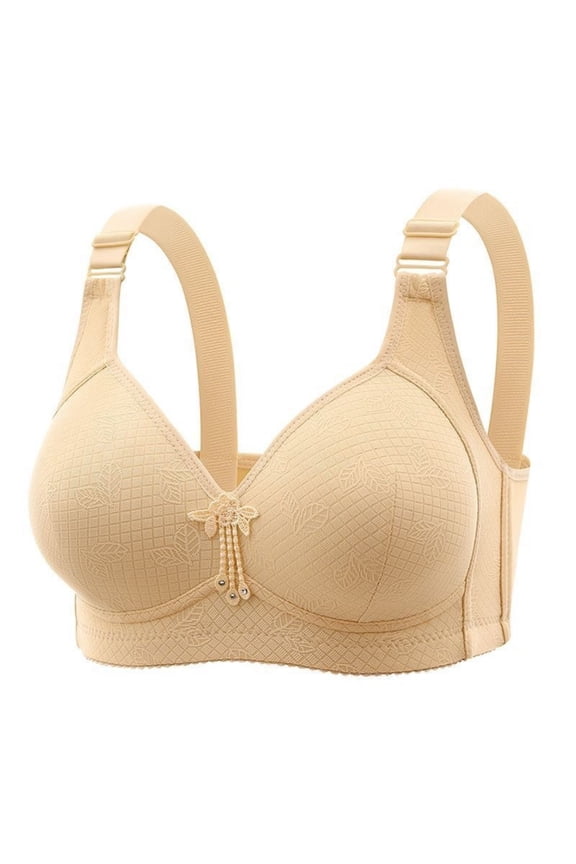 Breathable Adjustable Bra for Women Wireless Lace Comfort Push Up Light Support Everyday Bralette Underwire Free