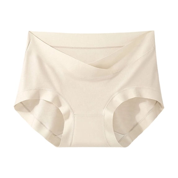 IFNWSV Breathable Cotton Underwear for Women Soft Solid Color Bikini Panties Comfortable Daily Fit Khaki L