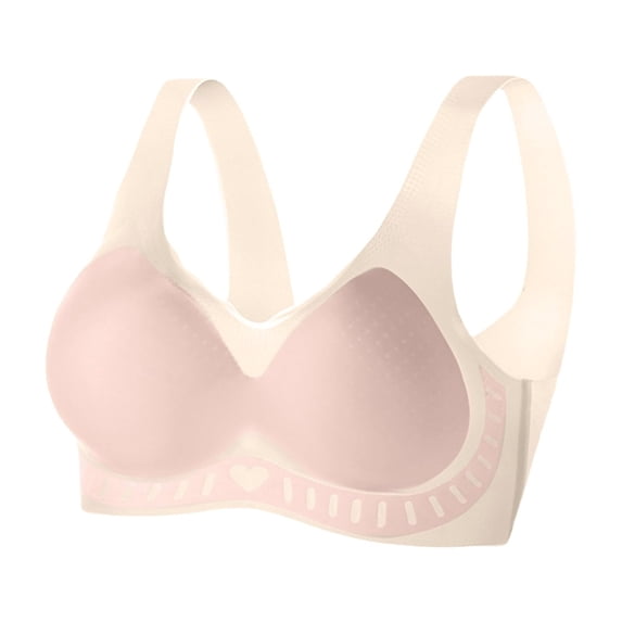IFNWSV Breathable Wireless Bra Thin Seamless Design for Women Solid Color Sports Comfort Full Coverage No Hook Slip On Yoga Everyday Bra