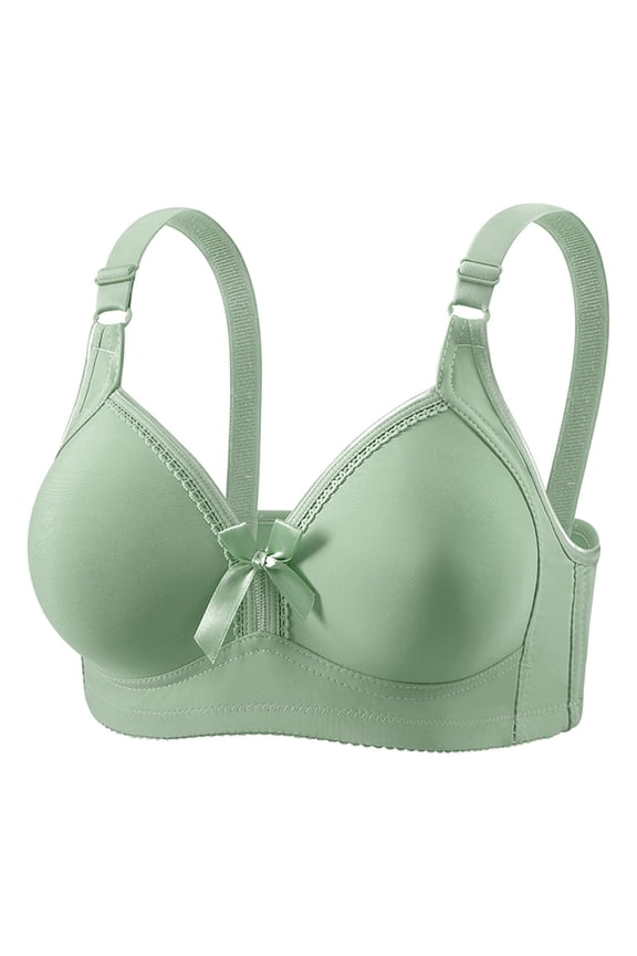 Breathable Wireless Bra for Women, Push Up Bralette with Triple Hook Back, Full Cup Light Support for Daily and Lounge