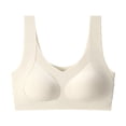 thumbnail image 1 of IFNWSV Everyday Bras for Women Wireless Racerback Backless Push Up Bra No Underwire Seamless Light Lift Bra White 42BC, 1 of 3