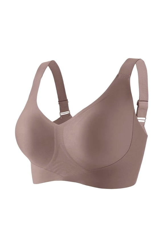 Everyday Comfort Bra 2 Pack, Women's Sling Seamless Wireless Bra with Removable Padding, Solid Color Light Support T-Shirt Bra for Daily Wear