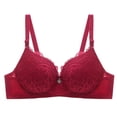 thumbnail image 1 of IFNWSV Full Coverage Bras for Women Underwire Lightly Lined Push Up Bra Seamless Adjustable Daily Support Red 44D, 1 of 2