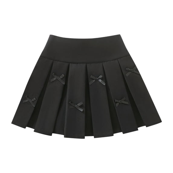 IFNWSV Girls Athletic Skirt Short Length Elastic Waist Pleated Pattern Cotton Blend Skirt 10 Years
