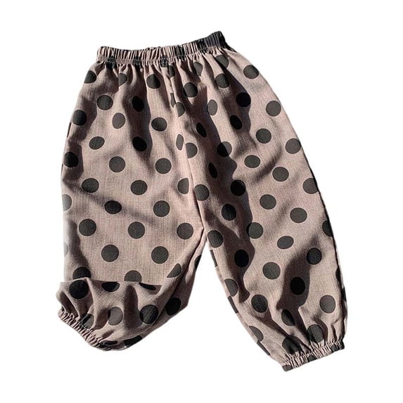 IFNWSV Girls Casual Pants Polka Dot Lantern Jogger Long Trousers Summer Gray 3 Years
